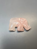 Crystal elephant - rose quartz